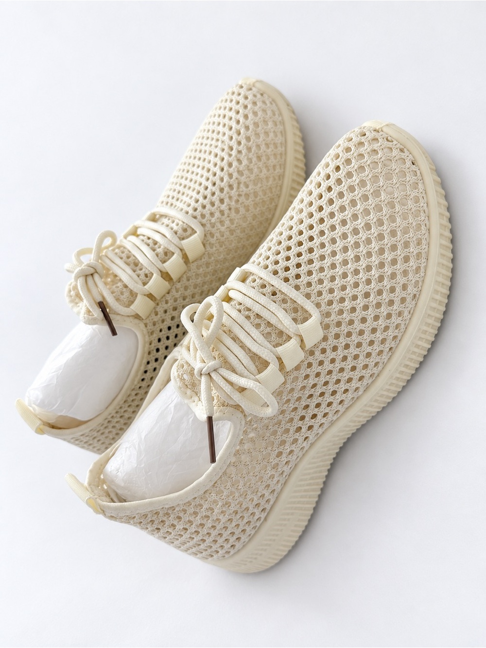 Breathable Cream Mesh Women's Sneaker